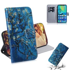 huismerk Abrikoos bloem patroon gekleurde tekening horizontale Flip lederen case voor Huawei mate 20 Pro met houder & card slots & portemonnee