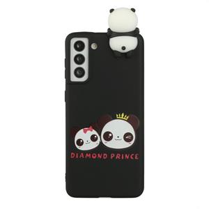 huismerk Voor Samsung Galaxy S22 5G Schokbestendig Cartoon TPU Telefoonhoes (twee Panda's)