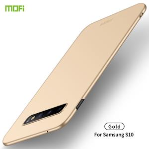 huismerk Voor Galaxy S10 MOFI Frosted PC ultradun hard case (goud)