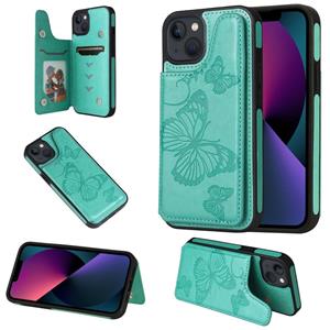 huismerk Butterfly Embossing Patroon Schokbestendig Telefooncase voor iPhone 13 Mini