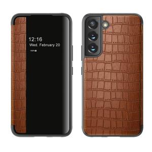 huismerk Voor OnePlus 10R / Ace Wood Textuur PU -telefoonhoesje