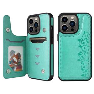 huismerk Zes katten embossing patroon shockproof telefooncase voor iphone 13 pro