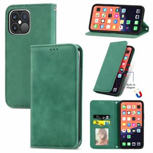 huismerk Voor iPhone 13 Pro Max Retro Skin Feel Business Magnetic Horizontal Flip Lederen Case met Houder & Card Slots & Portemonnee & Photo Frame