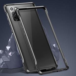 huismerk Voor Samsung Galaxy Note20 Schokbestendig Ultra-dun metalen beschermframe(Zwart)