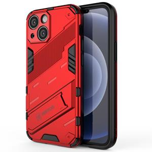 huismerk Punk Armor 2 in 1 pc + TPU-telefoonhoesje met onzichtbare houder voor iPhone 13 mini