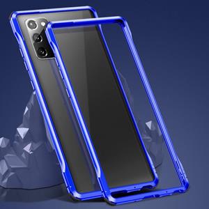 huismerk Voor Samsung Galaxy Note20 Schokbestendig Ultra-dun metalen beschermframe(Blauw)