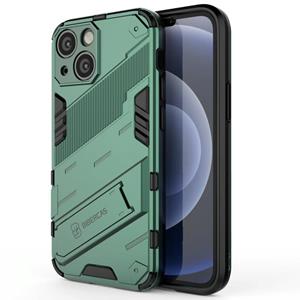 huismerk Punk Armor 2 in 1 pc + TPU-telefoonhoesje met onzichtbare houder voor iPhone 13 mini