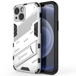 huismerk Punk Armor 2 in 1 pc + TPU telefoonhoesje met onzichtbare houder voor iPhone 13 mini