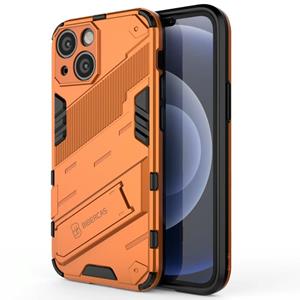 huismerk Punk Armor 2 in 1 pc + TPU telefoonhoesje met onzichtbare houder voor iPhone 13 mini