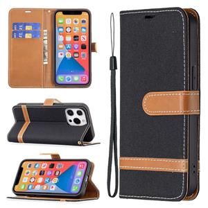 huismerk Kleur bijpassende Denim Textuur Horizontale Flip Leren Case met Houder & Card Slots & Wallet & Lanyard voor iPhone 13 Mini