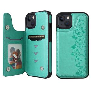 huismerk Zes katten embossing patroon shockproof telefooncase voor iphone 13 mini