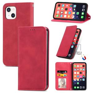 huismerk Voor iPhone 13 Mini Retro Huid Feel Business Magnetische Horizontale Flip Leren Case met Houder & Card Slots & Portemonnee & Fotolijst