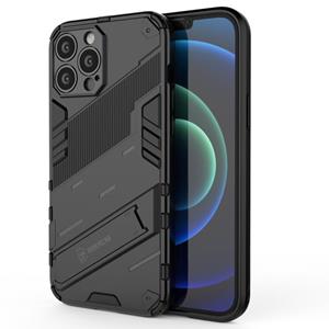 huismerk Punk Armor 2 in 1 pc + TPU-telefooncase met onzichtbare houder voor iPhone 13 Pro