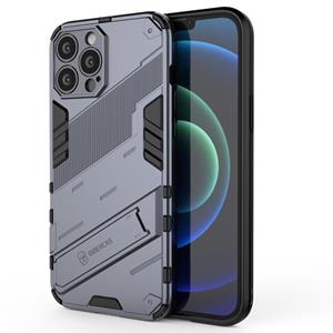 huismerk Punk Armor 2 in 1 pc + TPU-telefooncase met onzichtbare houder voor iPhone 13 Pro