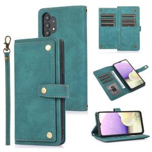 huismerk For Samsung Galaxy A32 5G PU + TPU Horizontal Flip Leather Case with Holder & Card Slot & Wallet & Lanyard(Lake Blue)