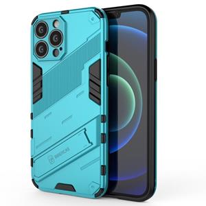 huismerk Punk Armor 2 in 1 pc + TPU-telefooncase met onzichtbare houder voor iPhone 13 Pro