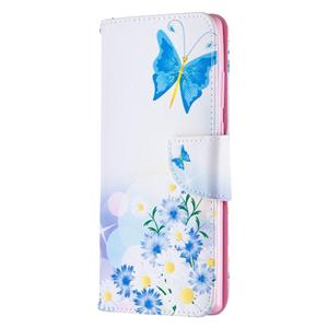 huismerk Voor Samsung Galaxy Note 20 Gekleurd tekenpatroon horizontaal flip lederen hoesje met houder & kaartslots & portemonnee (Butterfly Love)