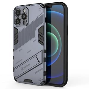 huismerk Punk Armor 2 in 1 pc + TPU-telefooncase met onzichtbare houder voor iPhone 13 Pro Max