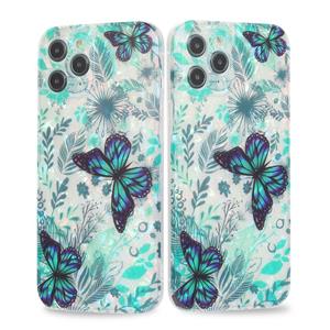 huismerk Butterfly Shell Kleurrijke Serie Patroon IMD TPU Shockproof Case voor iPhone 13