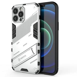 huismerk Punk Armor 2 in 1 PC + TPU-telefoonhoesje met onzichtbare houder voor iPhone 13 Pro Max