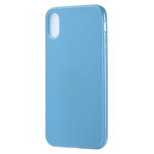 Huismerk Candy Color TPU Case voor iPhone X/XS (blauw)
