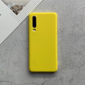 Huismerk Voor Huawei P30 Schokbestendige Berijpte TPU beschermhoes (geel)