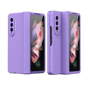 huismerk For Samsung Galaxy Z Fold3 5G 360 Full Body Hinge Flip Phone Case(Purple)