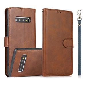 huismerk For Samsung Galaxy S10+ Calf Texture 2 in 1 Detachable Magnetic Back Cover Horizontal Flip Leather Case with Holder & Card Slots & Wallet & Photo Fram