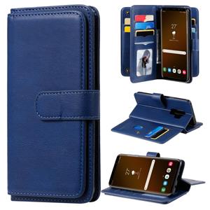 huismerk Voor Samsung Galaxy S9+ Multifunctionele Magnetische Koperen gesp Horizontale Flip Solid Color lederen kast met 10 Card Slots & Wallet & Holder & Phot