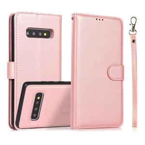 huismerk For Samsung Galaxy S10+ Calf Texture 2 in 1 Detachable Magnetic Back Cover Horizontal Flip Leather Case with Holder & Card Slots & Wallet & Photo Fram