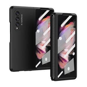 huismerk For Samsung Galaxy Z Fold3 5G 360 Full Body TPU Hinge Flip Phone Case(Black)