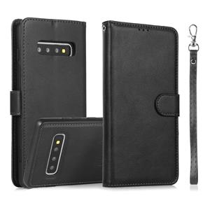 huismerk For Samsung Galaxy S10+ Calf Texture 2 in 1 Detachable Magnetic Back Cover Horizontal Flip Leather Case with Holder & Card Slots & Wallet & Photo Fram