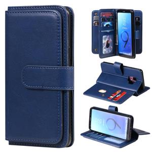 huismerk Voor Samsung Galaxy S9 Multifunctionele Magnetische Koperen gesp Horizontale Flip Solid Color lederen case met 10 Card Slots & Wallet & Holder & Photo