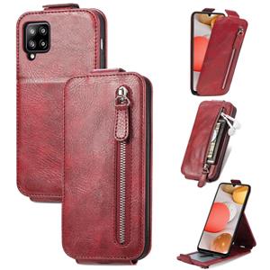 huismerk Voor Samsung Galaxy A42 5G Zipper Wallet Vertical Flip Leather Phone Case