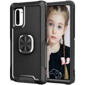 huismerk Voor Samsung Galaxy Note10 3 in 1 pc + TPU-telefooncase met ringhouder