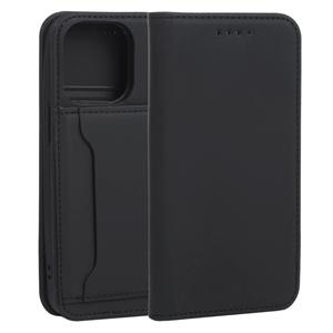 huismerk Sterke Magnetm Schokbestendige Horizontale Flip Liquid Feel Lederen Case met Houder & Card Slots & Portemonnee voor iPhone 13 Pro (Zwart)