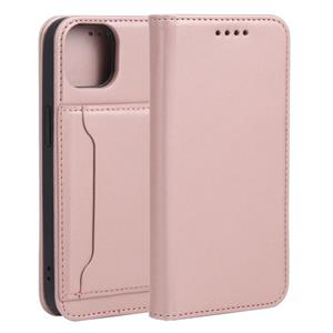 huismerk Sterke Magnetm Schokbestendige Horizontale Flip Liquid Feel Lederen Case met Houder & Card Slots & Portemonnee voor iPhone 13 (Rose Gold)