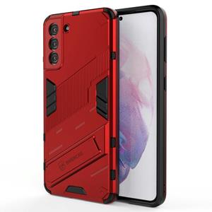 huismerk Voor Samsung Galaxy S21 + 5G Punk Armor 2 in 1 PC + TPU Shockproof Case met onzichtbare houder (rood)