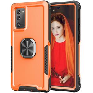 huismerk Voor Samsung Galaxy Note20 3 in 1 pc + TPU-telefooncase met ringhouder