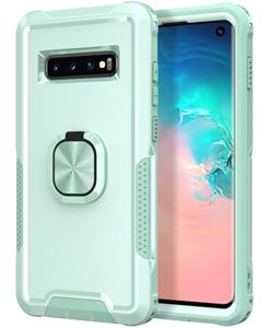 huismerk Voor Samsung Galaxy S10 3 in 1 pc + TPU-telefooncase met ringhouder