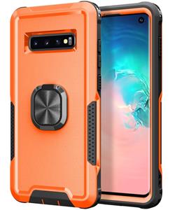 huismerk Voor Samsung Galaxy S10 3 in 1 pc + TPU-telefooncase met ringhouder