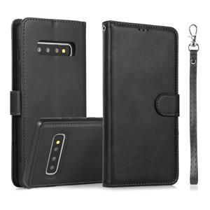 huismerk For Samsung Galaxy S10 Calf Texture 2 in 1 Detachable Magnetic Back Cover Horizontal Flip Leather Case with Holder & Card Slots & Wallet & Photo Frame