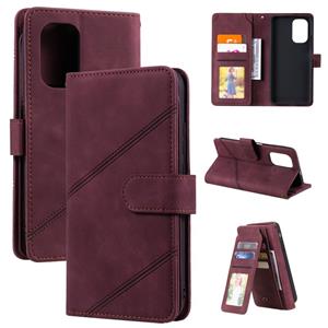 huismerk Voor Xiaomi Redmi K40 / K40 pro Huid Feel Business Horizontale Flip PU Lederen Case met Houder & Multi-Card Slots & Portemonnee & Lanyard & Photo Fram