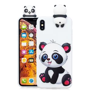 huismerk Voor iPhone XR schokbestendige cartoon TPU beschermhoes (Panda)