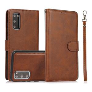 huismerk For Samsung Galaxy S20 Calf Texture 2 in 1 Detachable Magnetic Back Cover Horizontal Flip Leather Case with Holder & Card Slots & Wallet & Photo Frame