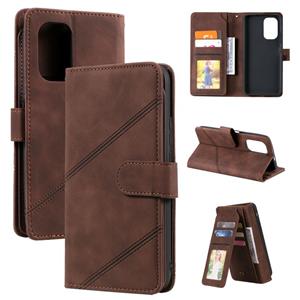 huismerk Voor Xiaomi Redmi K40 / K40 pro Huid Feel Business Horizontale Flip PU Lederen Case met Houder & Multi-Card Slots & Portemonnee & Lanyard & Photo Fram