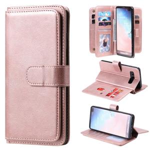 huismerk Voor Samsung Galaxy S10+ Multifunctionele Magnetische Koperen gesp Horizontale Flip Solid Color lederen kast met 10 Card Slots & Wallet & Holder & Pho