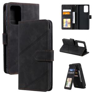 huismerk Voor Xiaomi Redmi Note 10 Pro Skin Feel Business Horizontale Flip PU Lederen Case met Houder & Multi-Card Slots & Portemonnee & Lanyard & Photo Frame