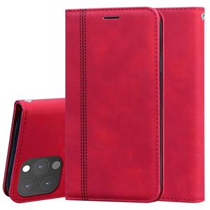 huismerk Frosted Business Magnetic Horizontal Flip PU lederen tas met houder & kaart slot & lanyard voor iphone 13 pro