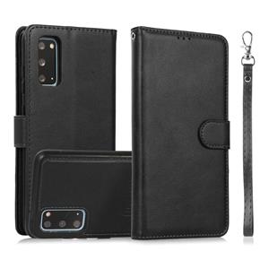 huismerk For Samsung Galaxy S20 Calf Texture 2 in 1 Detachable Magnetic Back Cover Horizontal Flip Leather Case with Holder & Card Slots & Wallet & Photo Frame